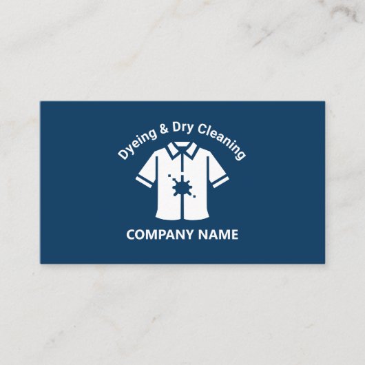 Dyeing & Dry Cleaning Blue Visitekaartje (Voorkant)