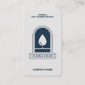 Dyeing & Dry Cleaning Vertical Visitekaartje (Voorkant)
