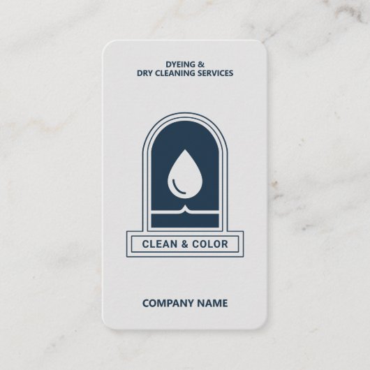 Dyeing & Dry Cleaning Vertical Visitekaartje (Voorkant)
