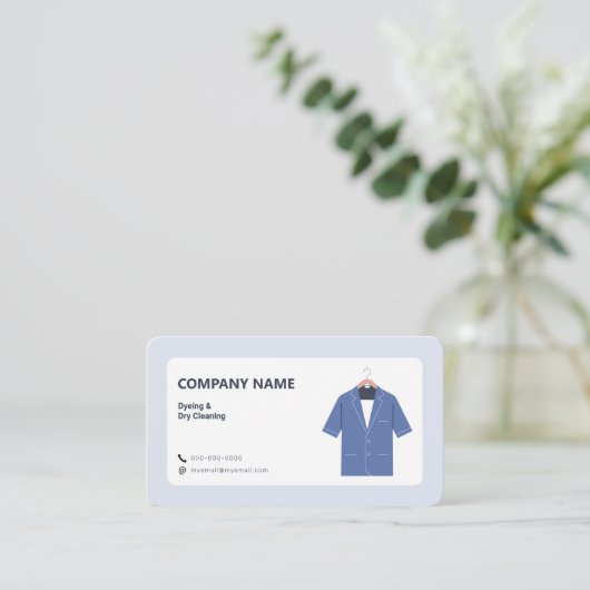 Dyeing & Dry Cleaning Visitekaartje (Staand voorkant)