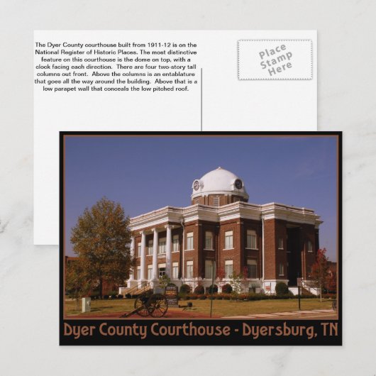 Dyer County Courthouse - Dyersburg, TN Briefkaart (Voorkant / Achterkant)