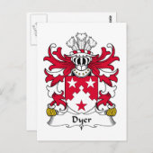 Dyer Family Crest Briefkaart (Voorkant / Achterkant)
