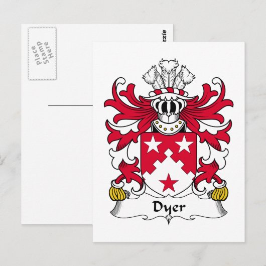 Dyer Family Crest Briefkaart (Voorkant / Achterkant)