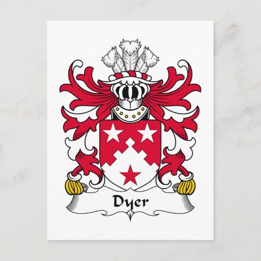 Dyer Family Crest Briefkaart (Voorkant)
