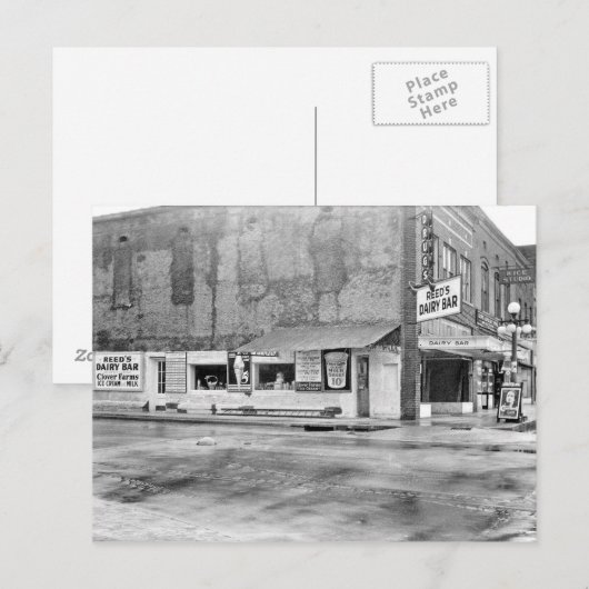 Dyersburg Tennessee Reeds Dairy Bar Briefkaart (Voorkant / Achterkant)