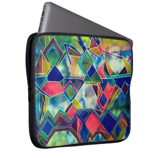 Dyes pattern laptop sleeve (Voorkant Rechts)