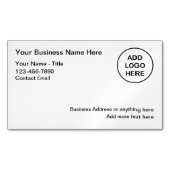 DYI Logo Magnetische Visitekaartjes Sjabloon Magnetisch Visitekaartje (Voorkant)