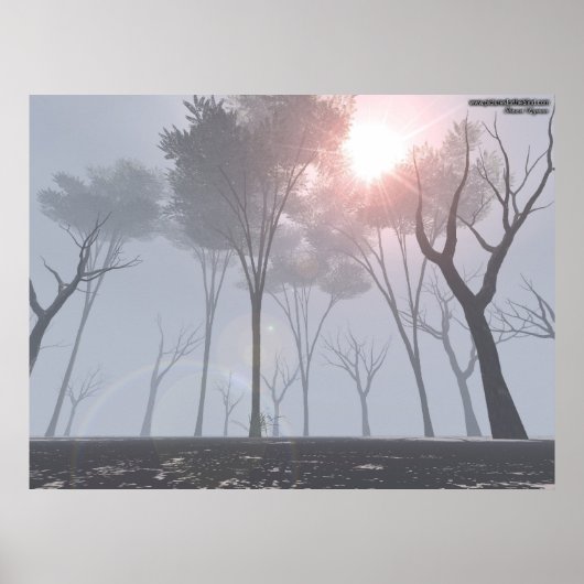 Dying Forest in Fog Poster (Voorkant)