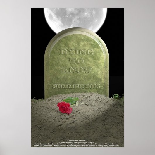 Dying to know Movie Poster (Voorkant)
