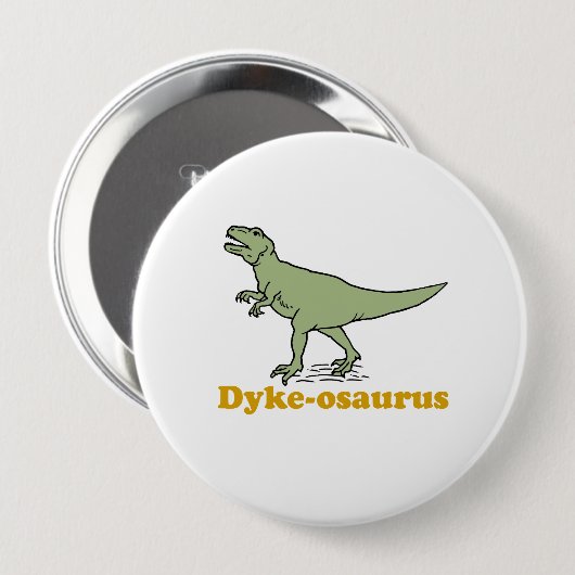 Dykeasaurus Ronde Button 4,0 Cm (Voorkant /achterkant)