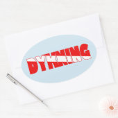 Dykning (Deens) Ovale Sticker (Envelop)