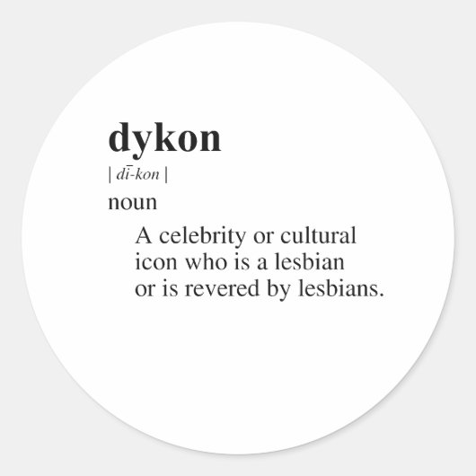 DYKON RONDE STICKER (Voorkant)