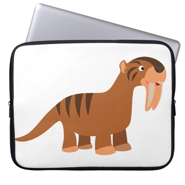 Dylacosmilus dunne Cartoon-laptophoes Laptop Sleeve (Voorkant)