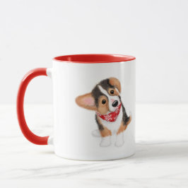 Dylan de corgi puppy kerstmok mok