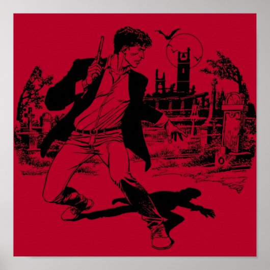 Dylan Dog zwart-wit Poster (Voorkant)