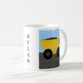 Dylan Dumptruck Beker met Naam Koffiemok (Voorkant rechts)