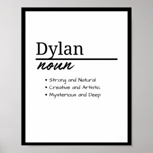 Dylan, jongen gepersonaliseerde naam definitie poster