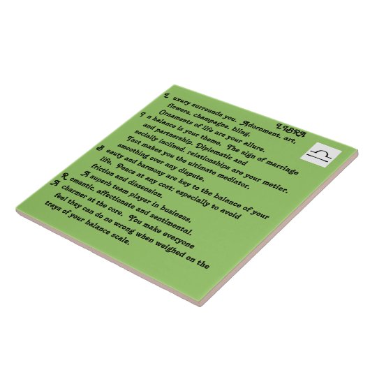 Dylan Libra Tile Tegeltje (Zijkant)