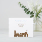 Dylan Max Jerusalem Joodse Bar Mitzvah Receptie Kaart (Staand voorkant)