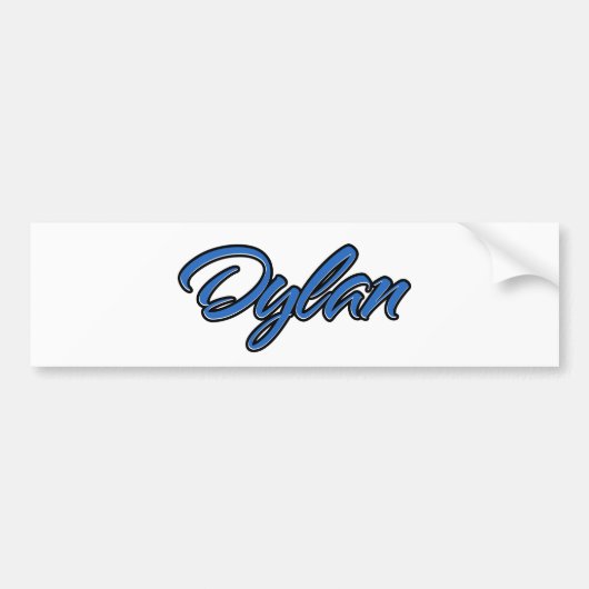 Dylan Name blue Aufkleber Sticker Autoaufkleber (Voorkant)