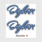 Dylan Name blue Aufkleber Sticker Stickerset (Vel)