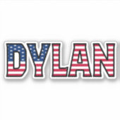 Dylan Name Vorname USA Sticker Stickerset (Voorkant)