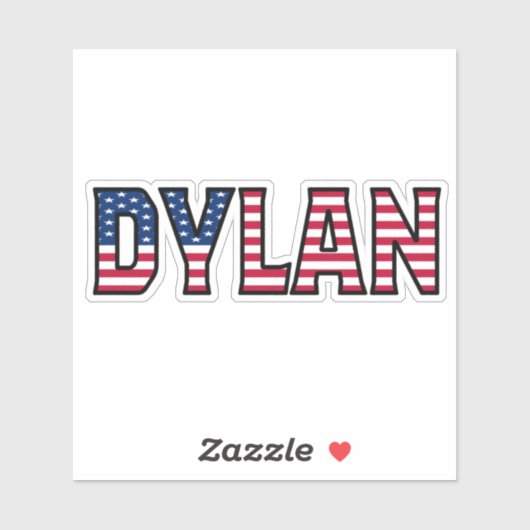 Dylan Name Vorname USA Sticker Stickerset (Vel)