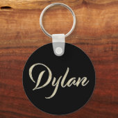 Dylan Name whitegold Button Schlüsselanhänger Sleutelhanger (Voorkant)