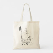 Dylan op zwart tote bag (Achterkant)