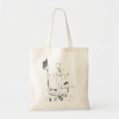 Dylan op zwart tote bag (Voorkant)