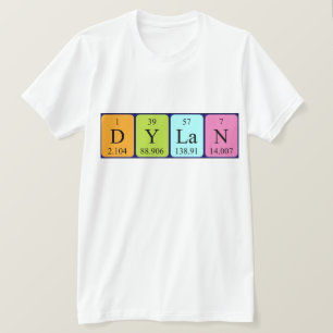 Dylan periodiek tabelnaam shirt