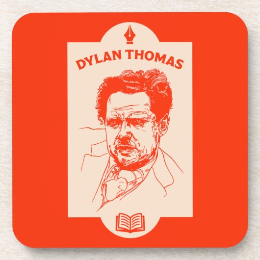 Dylan Thomas Welsh Poet Bier Onderzetter (Voorkant)