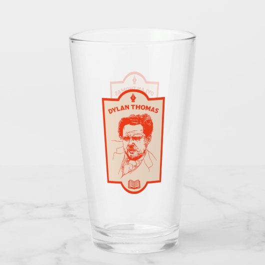 Dylan Thomas Welsh Poet Glas (Achterkant)