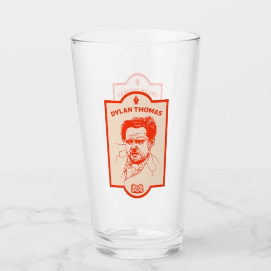 Dylan Thomas Welsh Poet Glas (Voorkant)
