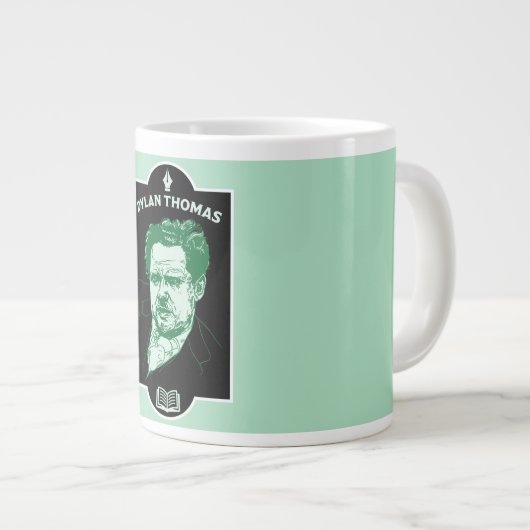 Dylan Thomas Welsh Poet Grote Koffiekop (Voorkant rechts)