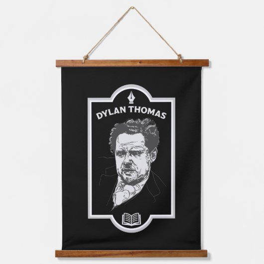 Dylan Thomas Welsh Poet Hangend Wandkleed (Voorkant)