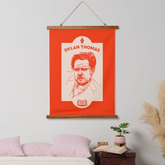 Dylan Thomas Welsh Poet Hangend Wandkleed (Slaapkamer)
