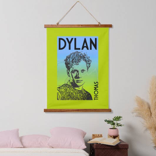 Dylan Thomas Welsh Poet Hangend Wandkleed (Slaapkamer)
