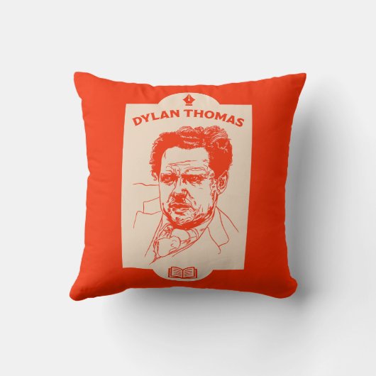 Dylan Thomas Welsh Poet Kussen (Achterkant)