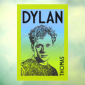 Dylan Thomas Welsh Poet Raamsticker (Vel 3)
