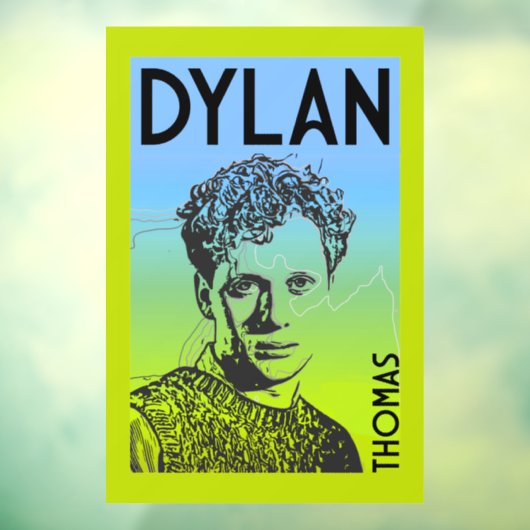Dylan Thomas Welsh Poet Raamsticker (Vel 3)