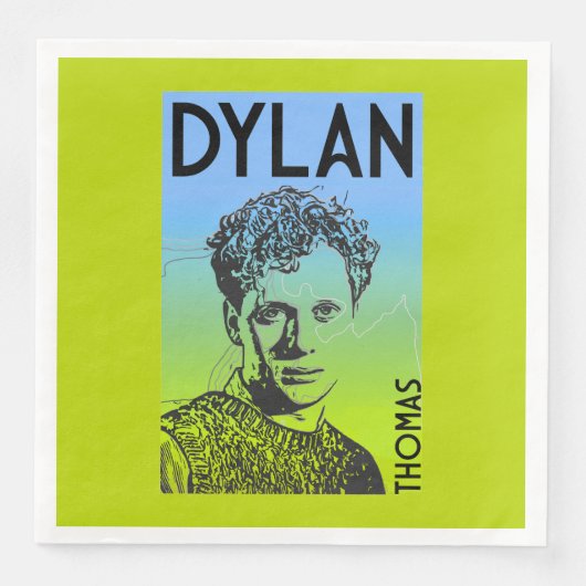 Dylan Thomas Welsh Poet Servet (Voorkant)