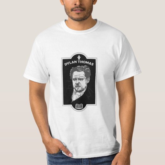 Dylan Thomas Welsh Poet T-shirt (Voorkant)