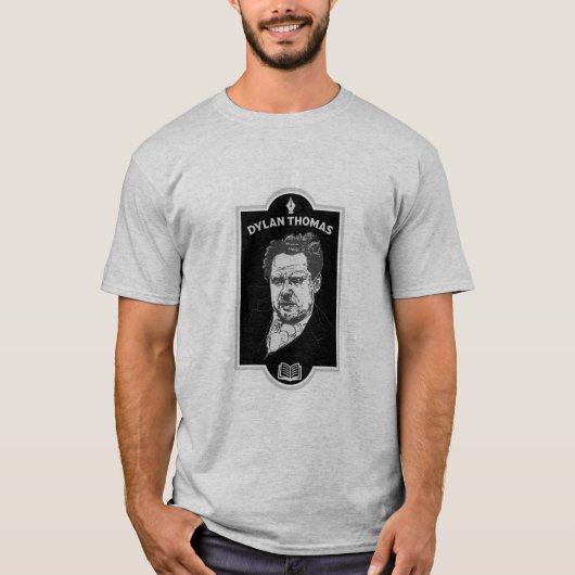 Dylan Thomas Welsh Poet T-shirt (Voorkant)