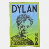 Dylan Thomas Welsh Poet Theedoek (Verticaal)