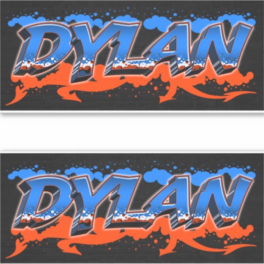 Dylan Vorname Name Graffiti Aufkleber Sticker (Voorkant)
