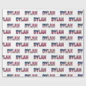 Dylan Vorname Name USA US Geschenkpapier Papier (Vlak)