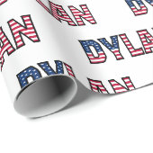 Dylan Vorname Name USA US Geschenkpapier Papier (Rol Hoek)