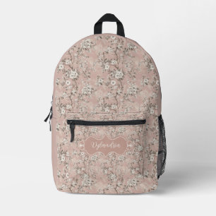 Dylandria Dusty Roos Pink Bedrukte Rugzak