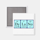 Dylano periodieke tabelnaam magneet (Voorkant / Achterkant)